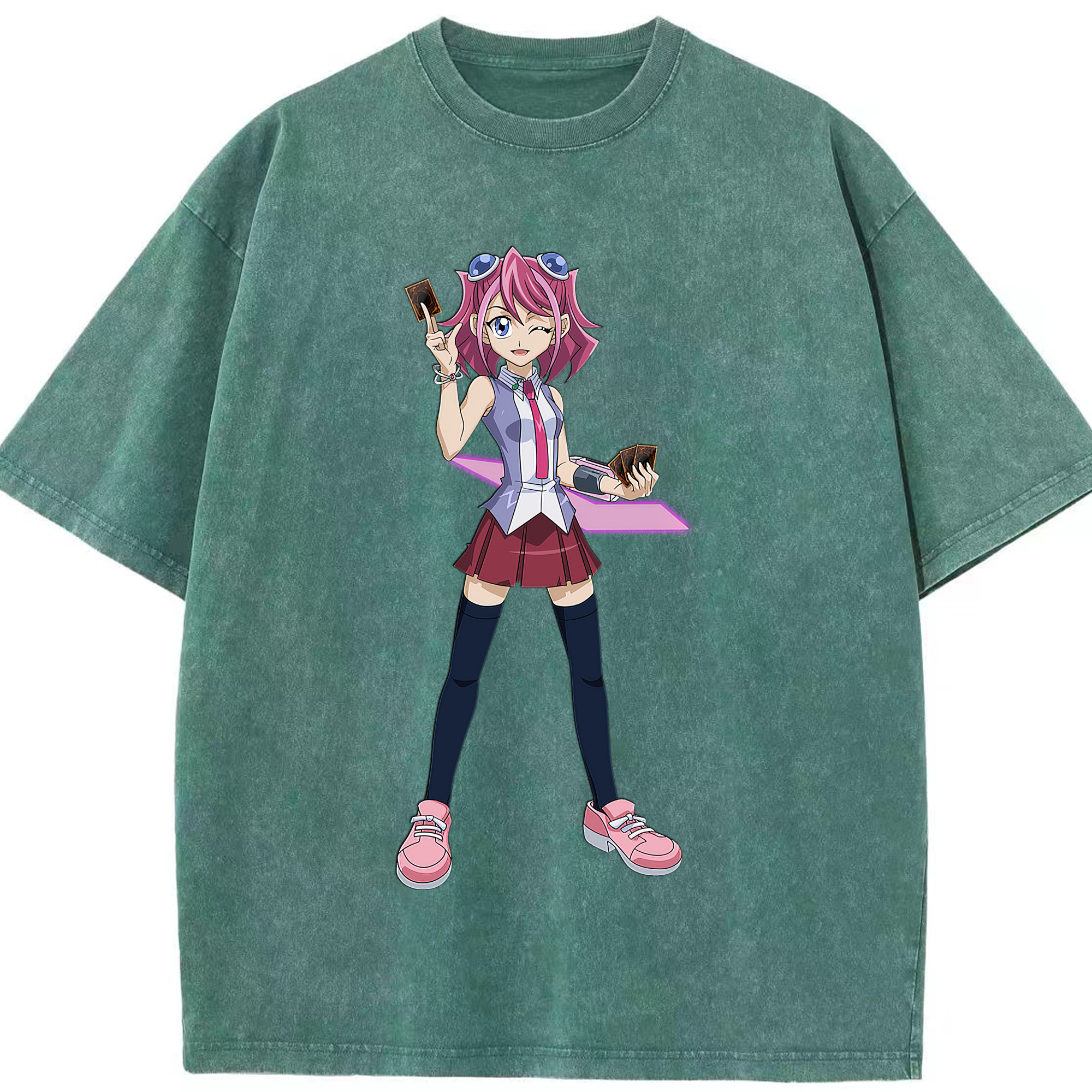 （画像用） 遊☆戯☆王 Yu-Gi-Oh! 綿100% ヴィンテージ風 半袖Tシャツ（フロントプリント）